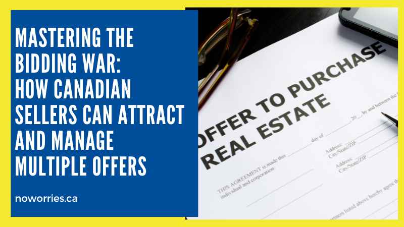 Close-up of an offer to purchase real estate document highlighting multiple offers, with reading glasses and a pen resting on the page.